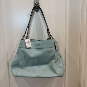 Coach medium shoulder bag, three compartment, Sea Green NWT